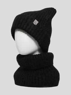 Комплект шапка и снуд женский Vitacci CH17723-01 черный