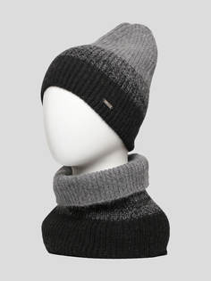 Комплект шапка и шарф женский Vitacci MT0009-07-K серый
