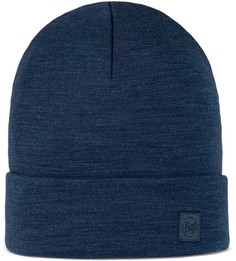 Шапка унисекс Buff Merino Heavyweight Hat solid night blue, р.53-62