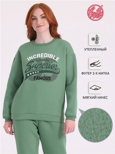 Свитшот женский Апрель 668жен338РП зеленый 88/164