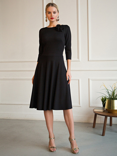 Платье женское OLIVEGREY черное 50 RU