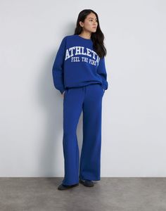 Спортивные брюки женские Gloria Jeans GAC021416 синие XS/164 (38-40)