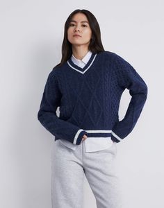 Пуловер женский Gloria Jeans GSW006288 синий M (44-46)