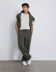 Спортивные брюки мужские Gloria Jeans BAC012185 зеленые XS/176 (40-42)