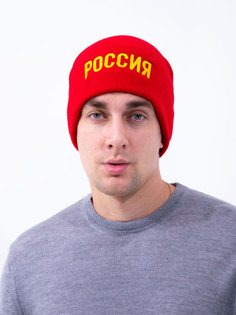 Шапка бини унисекс 26251 красная/россия, one size No Brand