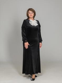 Платье женское VARSENA С бантом черное 56 RU