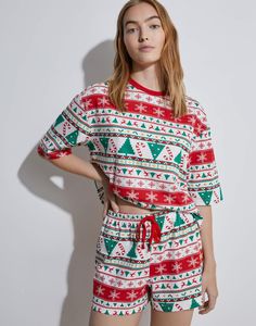 Пижама женская Gloria Jeans GSL001766 разноцветная XL (48)