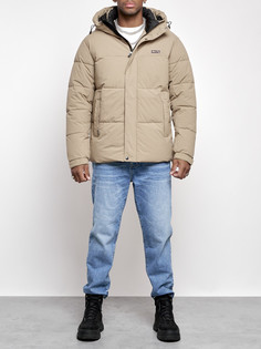 Зимняя куртка мужская AD8356 бежевая 4XL No Brand