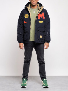 Зимняя куртка мужская AD88915 синяя M No Brand