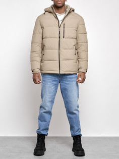Зимняя куртка мужская AD8362 бежевая XXL No Brand