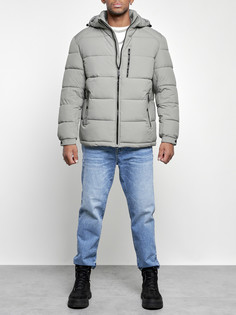 Зимняя куртка мужская AD8362 серая XXL No Brand