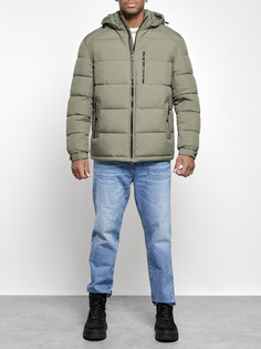 Зимняя куртка мужская AD8362 хаки 3XL No Brand