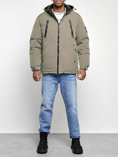 Зимняя куртка мужская AD8360 серая XXL No Brand