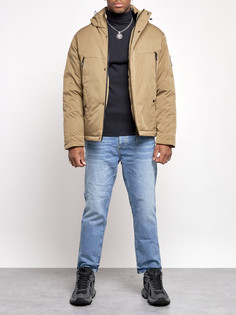 Зимняя куртка мужская AD8332 желтая 62 RU No Brand