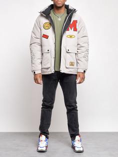 Зимняя куртка мужская AD88915 серая XL No Brand