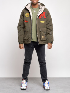 Зимняя куртка мужская AD88915 хаки 3XL No Brand