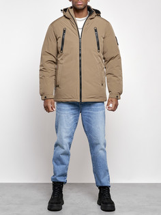 Зимняя куртка мужская AD8360 бежевая 3XL No Brand