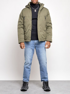 Зимняя куртка мужская AD8332 хаки 60 RU No Brand
