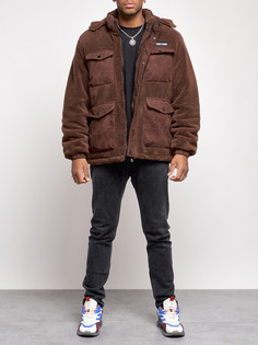 Зимняя куртка мужская AD88636 коричневая M No Brand