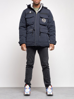 Зимняя куртка мужская AD88911 синяя L No Brand