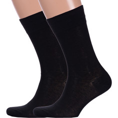 Комплект носков мужских LorenzLine 2-В25 черных 25, 2 пары