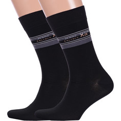 Комплект носков мужских LorenzLine 2-В12 черных 29, 2 пары