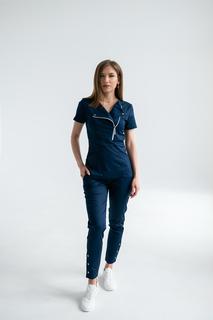 Блуза медицинская женская SANA Джекки синяя 48 RU