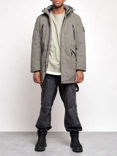 Зимняя куртка мужская AD8305 серая 4XL No Brand