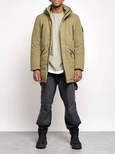 Зимняя куртка мужская AD8305 зеленая 3XL No Brand