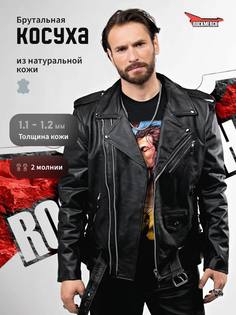 Кожаная куртка мужская RockMerch KRM770DZKRM770DZ черная XL