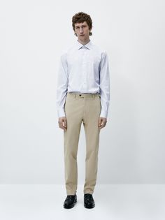 Брюки мужские Massimo Dutti 00095693 бежевые 38 EU