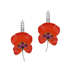 Серьги из бижутерного сплава TARATATA TT-W23-11796-100, смола/стекло/стразы
