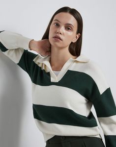 Пуловер женский Gloria Jeans GSW006410 зеленый XL (52-54)