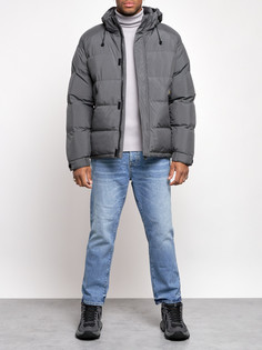 Зимняя куртка мужская AD3111 серая L No Brand
