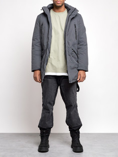 Зимняя куртка мужская AD8305 серая XL No Brand