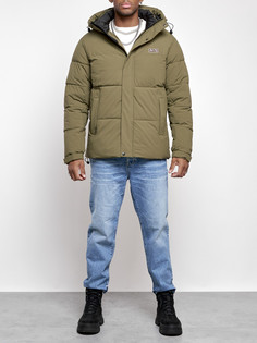 Зимняя куртка мужская AD8356 хаки 4XL No Brand