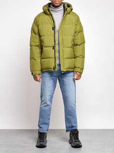 Зимняя куртка мужская AD3111 зеленая M No Brand