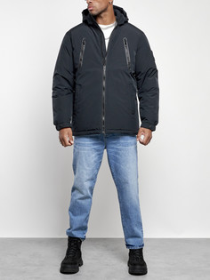 Зимняя куртка мужская AD8360 синяя M No Brand