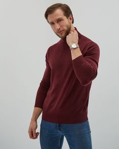 Водолазка мужская MANAFOFF 8107 красная 3XL