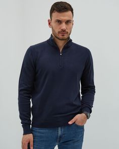 Джемпер мужской MANAFOFF 8102 синий 3XL