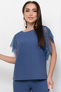 Блуза женская LT Collection Мадина голубая 54 RU