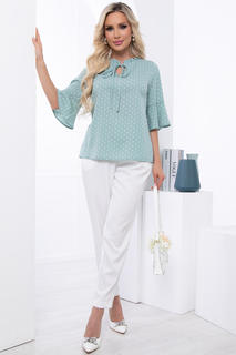 Блуза женская LT Collection Лоретта зеленая 44 RU