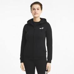 Толстовка женская PUMA Ess Small Logo Full-Zip Hoodie Fl черная M