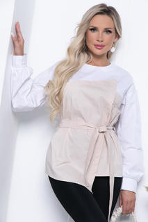 Блуза женская LT Collection Путь к совершенству бежевая 48 RU