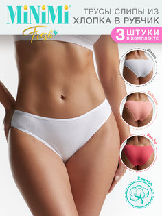 Комплект трусов женских Minimi MFR221 белых, розовых L