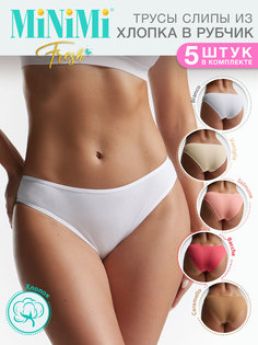 Комплект трусов женских Minimi MFR221 белых, розовых XS