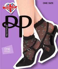 Носки женские Pretty Polly AVX6 черные S/M/L