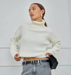 Свитер женский PAA Clothing Вязаный белый onesize