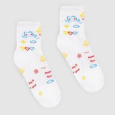 Носки женские MINAKU Happy day белые 38-39