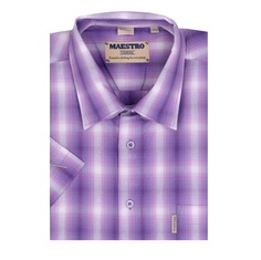 Рубашка мужская Maestro Casual Checks 14K фиолетовая L